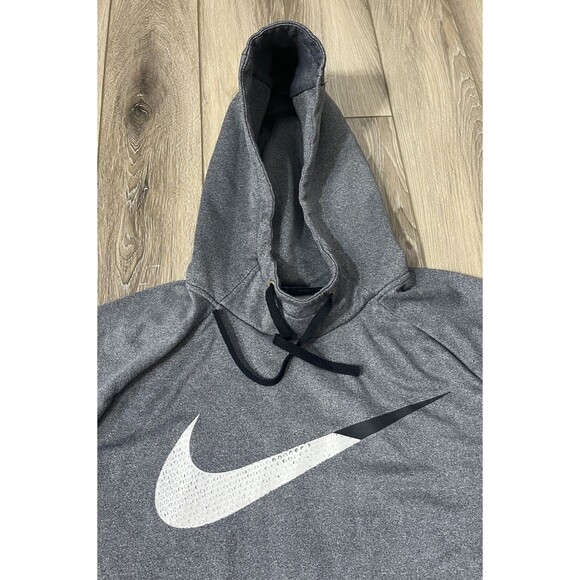 Nike Hoodie Mens XL Gray Center Swoosh Logo Fleece Pullover Outdoor Dri-Fit - Picture 3 of 7
